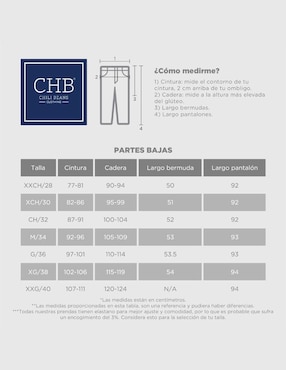 Pantalón slim Chb Chili Beans Clothing Co. de algodón para hombre