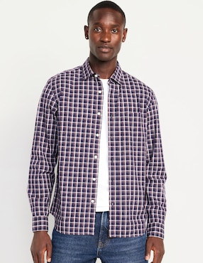 Camisa Casual Old Navy De Algodón Manga Larga Para Hombre