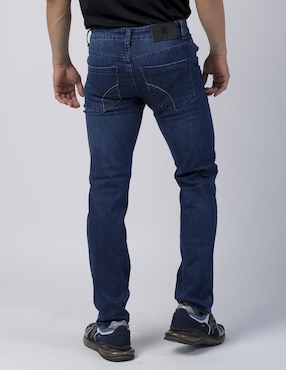 Jeans slim Moderno lavado obscuro para hombre
