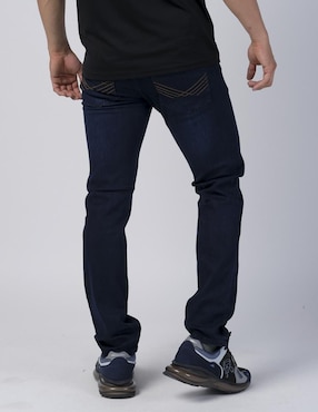 Jeans slim Moderno lavado obscuro para hombre