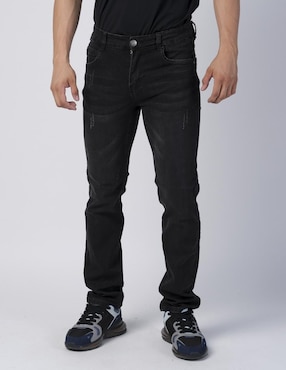 Jeans Slim Moderno Lavado Obscuro Para Hombre