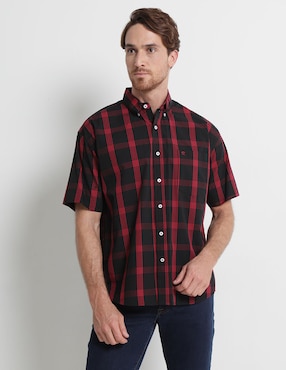 Camisa Casual Cavalatti De Algodón Manga Corta Para Hombre