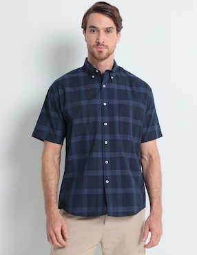 Camisa Casual Cavalatti De Algodón Manga Corta Para Hombre