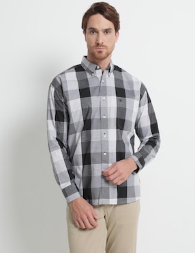 Camisa Casual Cavalatti De Algodón Manga Larga Para Hombre