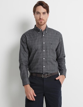 Camisa Casual Cavalatti Manga Larga Para Hombre