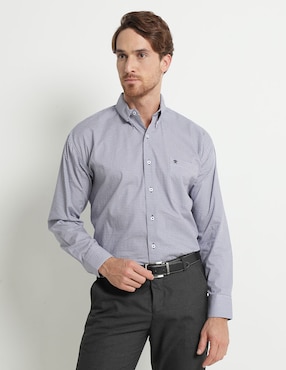 Camisa Casual Cavalatti De Algodón Manga Larga Para Hombre