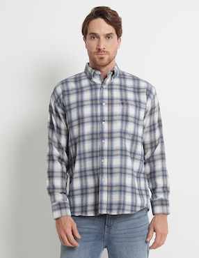 Camisa Casual Cavalatti De Algodón Manga Larga Para Hombre