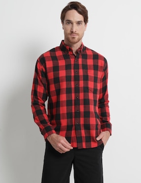 Camisa Casual Cavalatti De Algodón Manga Larga Para Hombre