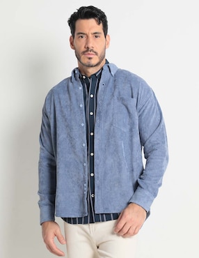 Sobrecamisa Casual Cavalatti Manga Larga Para Hombre