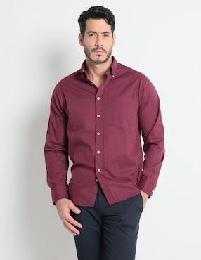 Camisas color vino para hombre online