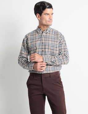 Camisa Casual Regent Street De Algodón Manga Larga Para Hombre