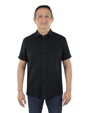 Camisa Casual Innermotion De Lino Manga Corta Para Hombre