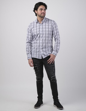 Camisa casual Benziny manga larga para hombre