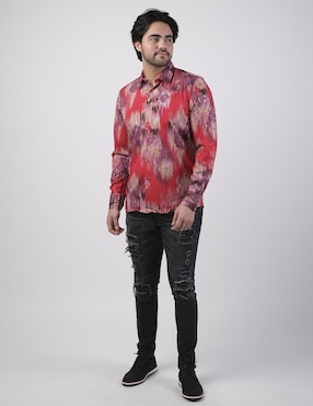 Camisa casual Benziny manga larga para hombre