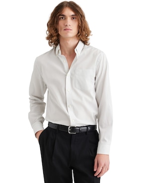 Camisa casual Dockers de algodón manga larga para hombre