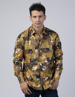 Camisa casual Benziny manga larga para hombre