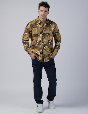 Camisa casual Benziny manga larga para hombre