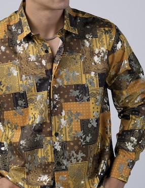 Camisa casual Benziny manga larga para hombre
