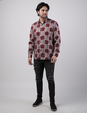 Camisa casual Benziny manga larga para hombre