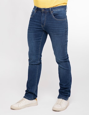 Jeans Straight Oscar De La Renta Deslavado Para Hombre