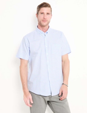 Camisa casual Dioro de algodón manga corta para hombre