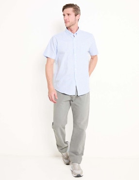 Camisa casual Dioro de algodón manga corta para hombre