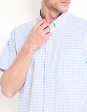 Camisa casual Dioro de algodón manga corta para hombre