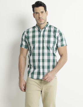 Camisa Casual Dioro De Algodón Manga Corta Para Hombre