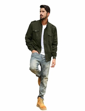 Chamarra Creatmo impermeable con bolsillos para hombre