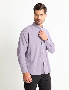 Camisa Casual Cavalatti Manga Larga Para Hombre