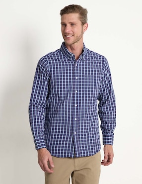 Camisa Casual Regent Street De Algodón Manga Larga Para Hombre