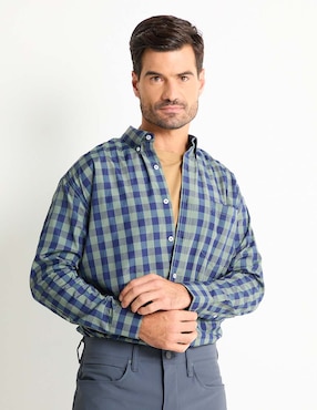 Camisa Casual Cavalatti Manga Larga Para Hombre