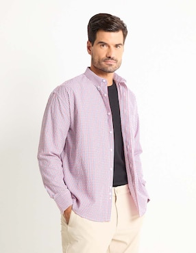 Camisa Casual Cavalatti Manga Larga Para Hombre