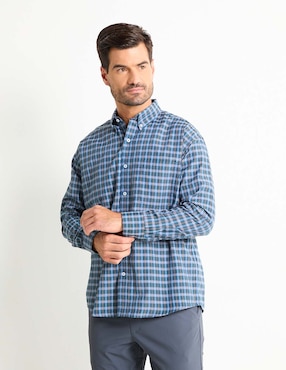 Camisa Casual Cavalatti Manga Larga Para Hombre