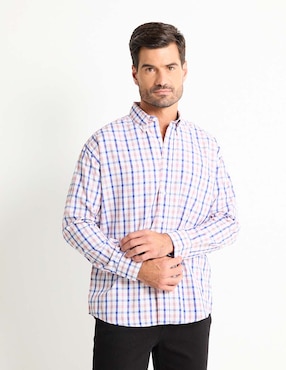 Camisa Casual Cavalatti Manga Larga Para Hombre