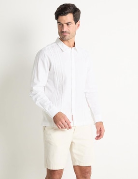 Guayabera Manga Larga Costavana Para Hombre