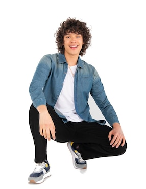 Jeans straight Oggi Jeans Power Rebel Black para hombre