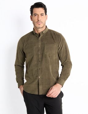 Camisa Casual Dioro De Pana Manga Larga Para Hombre