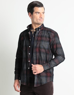 Camisa Casual Dioro Manga Larga Para Hombre