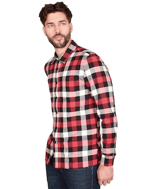 Camisa casual Generra de algodón manga larga para hombre