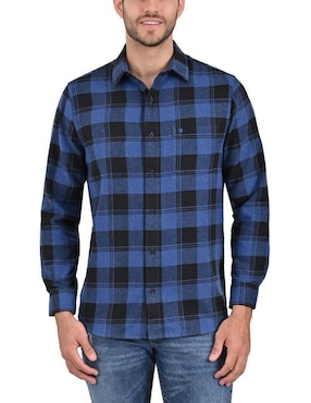 Camisa Casual Yale Manga Larga Para Hombre