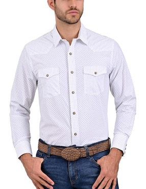 Camisa Casual Yale Manga Larga Para Hombre