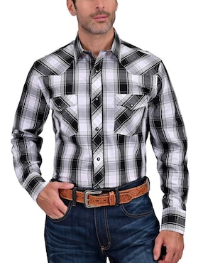 Camisa Casual Yale Manga Larga Para Hombre