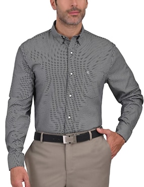 Camisa Casual Yale Manga Larga Para Hombre