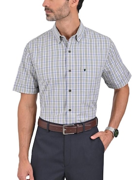 Camisa Casual Yale Manga Corta Para Hombre