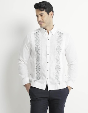 Guayabera Manga Larga Ábito Para Hombre