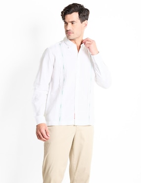 Guayabera Manga Larga Costavana Para Hombre