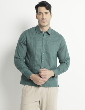 Guayabera Manga Larga Costavana Para Hombre