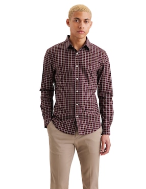 Camisa Casual Dockers De Algodón Manga Larga Para Hombre