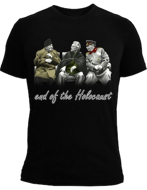 Playera Marëvnyk Roosevelt Churchill Stalin anti Nazi Hitler cuello redondo para hombre